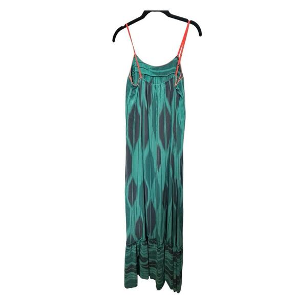 Twelfth Street by Cynthia Vincent Dress Women's Small Silk Maxi Teal Blue Green - Picture 1 of 7